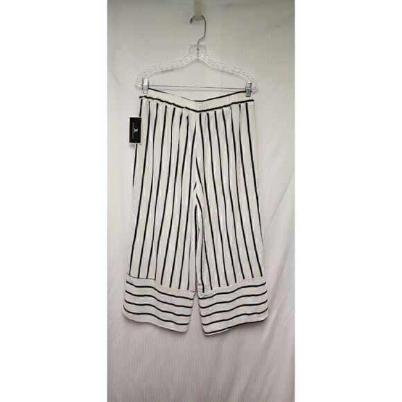 Jules & Leopold 2PC Pants Set Striped 3/4 Scoop Neck Size Medium Ivory/Blue - Picture 9 of 13